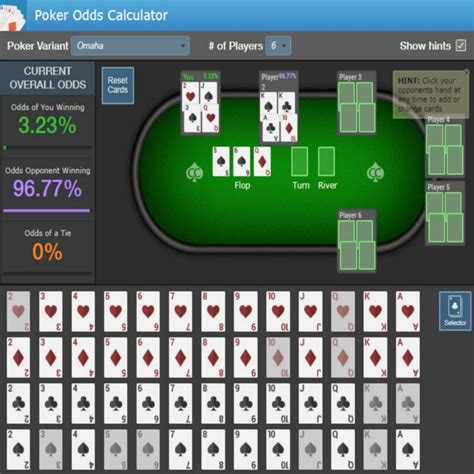 6 card omaha odds calculator|Omaha Odds Calculator .